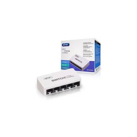HUB SWITCH 5 PORTAS 10/100 KNUP MOD KP-E05A