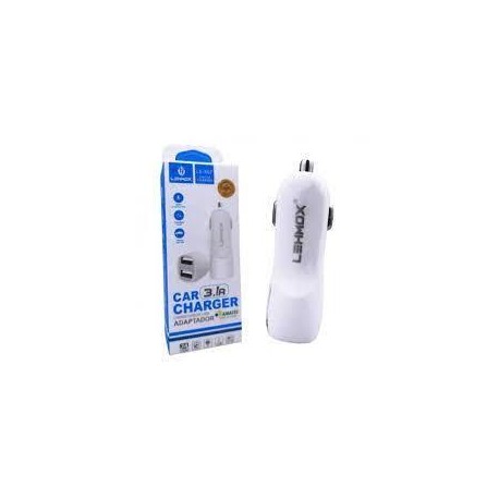CARREGADOR VEICULAR 2 SAIDAS USB LEHMOX MOD LE-507