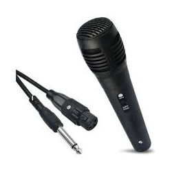 MICROFONE COM FIO PRETO P10