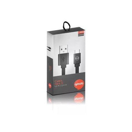 CABO USB 2.0 TYPE-C 1.2M 2.4A QMOB