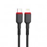 CABO USB-C LIGHTNING 1M C3TECH CB-CL100BK