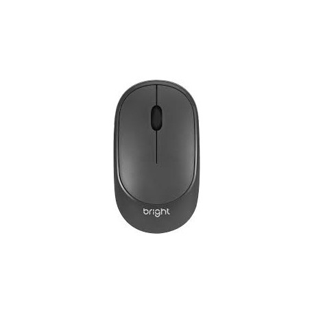 MOUSE ÓPTICO S/ FIO BRIGHT MOD MS003 CINZA