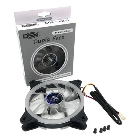 COOLER P/ GABINETE DEX 12X12 MOD DX-12D LED BRANCO