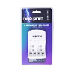 CARREGADOR PILHAS / BATERIAS USB MAXPRINT MOD 75000042