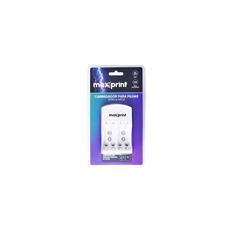 CARREGADOR PILHAS / BATERIAS USB MAXPRINT MOD 75000042