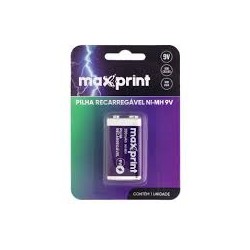 BATERIA RECARREGAVEL MAXPRINT 9V MOD 75000047