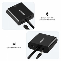 CONVERSOR HDMI X VGA + AUDIO + MICRO USB COMTAC MOD 22129274