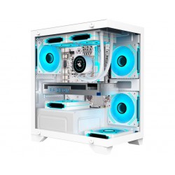 GABINETE GAMER K-MEX POSEIDON 2 WHITE CG-W1F9 S/ FONTE
