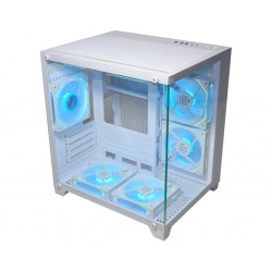 GABINETE GAMER K-MEX AQUARIO III WHITE CG-W305 S/ FONTE