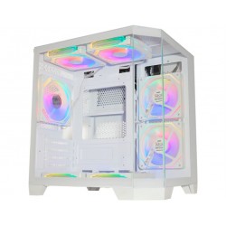 GABINETE GAMER K-MEX ANGULO MICRO WHITE CG6-W620 S/ FONTE