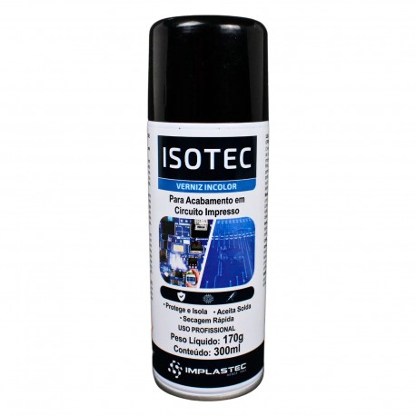 VERNIZ ISOTEC AEROSSOL INCOLOR 170G 300ML IMPLASTEC
