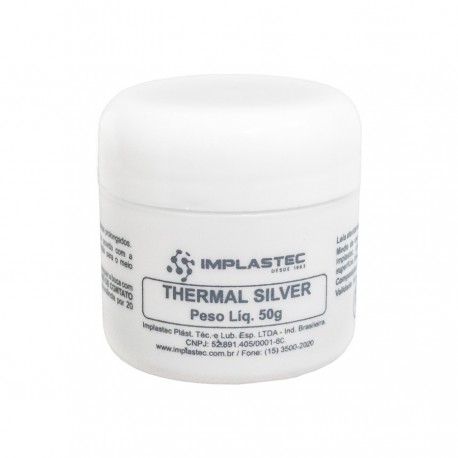PASTA TÉRMICA POTE 50G THERMAL SILVER IMPLASTEC