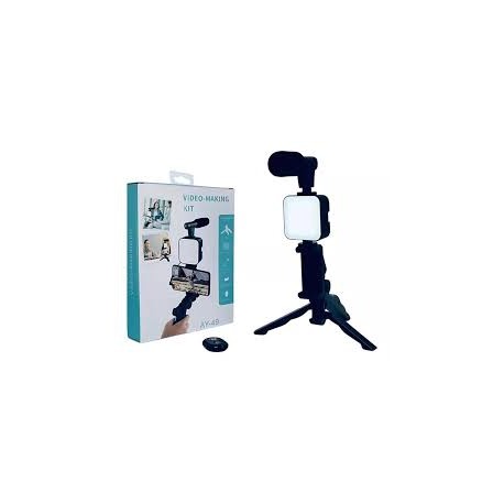 KIT VÍDEO TRIPÉ / ILUMINAÇÃO / MICROFONE HOOPSON MOD AY-49 / TP-002-LM