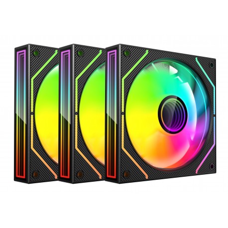 KIT 3 COOLER P/ GABINETE GAMER C3TECH MOD F9-L660BK RGB