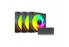 KIT 3 COOLER P/ GABINETE GAMER C3TECH MOD F9-L660BK RGB