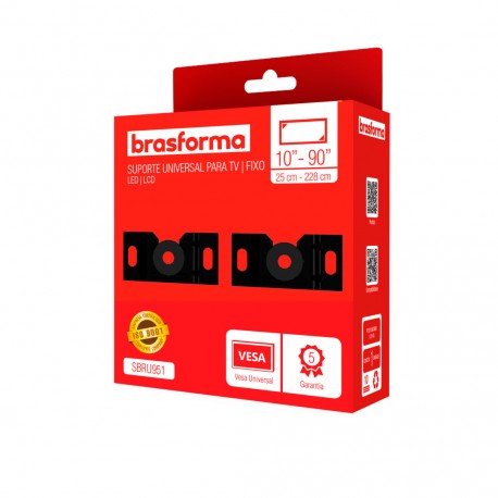 SUPORTE FIXO TV UNIVERSAL BRASFORMA MOD SBRU951