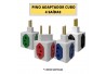 ADAPTADOR TOMADA CUBO COLORIDO 3 SAIDAS 10A / 1 SAIDA 20A