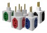 ADAPTADOR TOMADA CUBO COLORIDO 3 SAIDAS 10A / 1 SAIDA 20A
