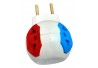 ADAPTADOR TOMADA BOLA COLORIDO 3 SAIDAS 10A / 1 SAIDA 20A