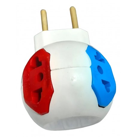 ADAPTADOR TOMADA BOLA COLORIDO 3 SAIDAS 10A / 1 SAIDA 20A