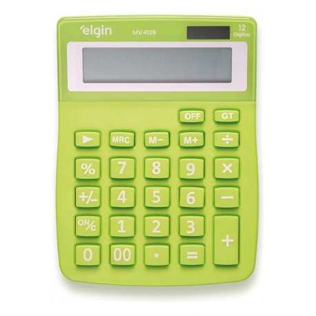 CALCULADORA MESA ELGIN MOD MV4126 VERDE
