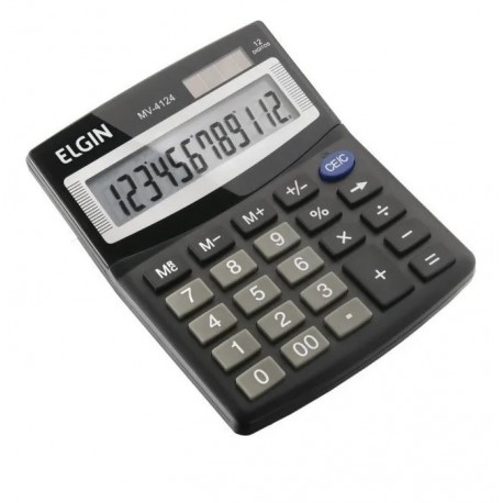 CALCULADORA MESA ELGIN MOD MV4124 PRETO