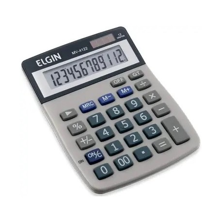 CALCULADORA MESA ELGIN MOD MV4122 CINZA