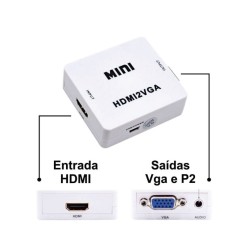 MINI CONVERSOR HDMI P/ VGA X-CELL MOD XC-MC-03