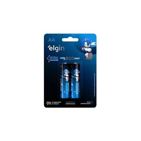 PACK C/ 2 PILHAS AA ULTRA ALCALINA LR06 ELGIN MOD 82432