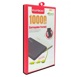 CARREGADOR PORTÁTIL USB 10.000MAH POWER BANK KAPBOM