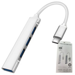 MINI HUB USB 4 PORTAS 3.0 HOOPSON MOD HUB6C-3