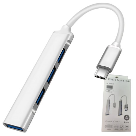 MINI HUB USB 4 PORTAS 3.0 HOOPSON MOD HUB6C-3