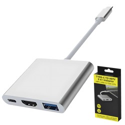 ADAPTADOR USB-C P/ USB 3.0 / HDMI / USB-C HOOPSON MOD HUB7C-3