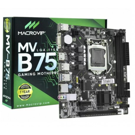 PLACA-MÃE MACROVIP MV-B75V2 DDR3 1155P S/V/R