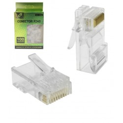 CONECTOR RJ45 CAT5E C/ 100 UNIDADES X-CELL MOD XC-CRJ