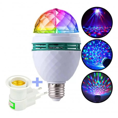 LÂMPADA LED RGB GIRATÓRIA X-CELL MOD XC-LL-02