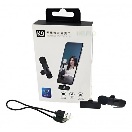 MICROFONE DE LAPELA P/ LIGHTNING K9