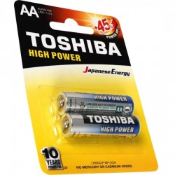 PACK C/ 2 PILHAS AA ALCALINA LR6GCP TOSHIBA MOD 72448