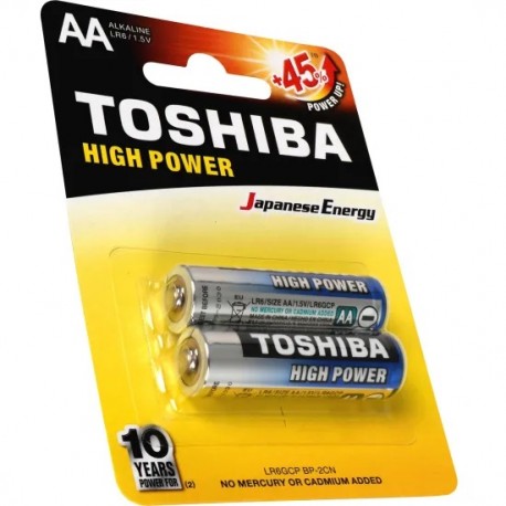 PACK C/ 2 PILHAS AA ALCALINA LR6GCP TOSHIBA MOD 72448