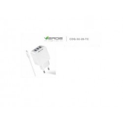 CARREGADOR TOMADA C/ 3 USB 3.0 / MICRO VERDE MOD CDQ-3U-019