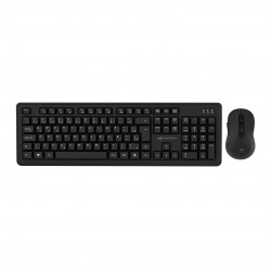 TECLADO+MOUSE C3TECH USB S/ FIO RECARREGÁVEL MOD K-W200BK