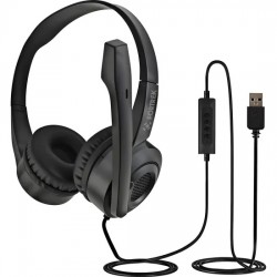 HEADSET C/ MICROFONE USB HBS102 FORTREK MOD 86949 PRETO