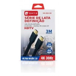CABO VÍDEO HDMI HDTV ONIX 3M 4K MOD 2502 