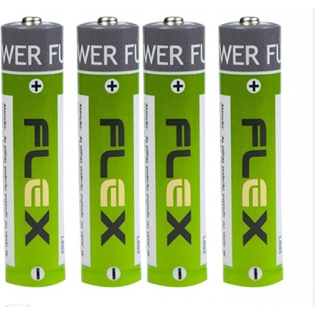 PACK C/ 4 PILHAS AAA 1.5V FLEXGOLD MOD FX-AAAZ40