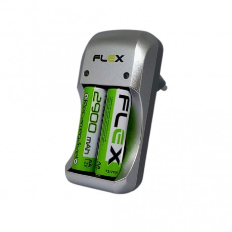 CARREGADOR PILHAS RECARREGÁVEL FLEXGOLD MOD FX-C17-2P