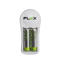 CARREGADOR PILHAS RECARREGÁVEL FLEXGOLD MOD FX-C11-2P