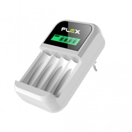 CARREGADOR PILHAS RECARREGÁVEL FLEXGOLD COM DISPLAY MOD FX-C18
