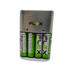 CARREGADOR PILHAS RECARREGÁVEL FLEXGOLD MOD FX-C16-4P