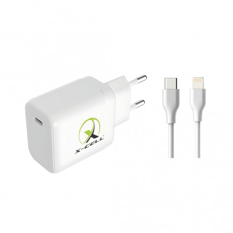 CARREGADOR TOMADA LIGHTNING PD 40W X-CELL MOD XC-UR93 BRANCO