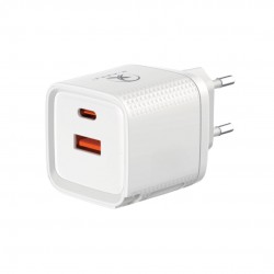 CARREGADOR TOMADA USB-C / USB 3.0 PD 45W X-CELL MOD XC-UR54 BRANCO